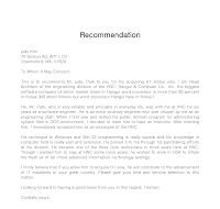 recommendation (추천서) recommendation (추천서)